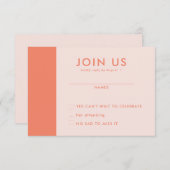 Minimalistische RSVP-Karten für Hochzeiten Einladung (Vorne/Hinten)