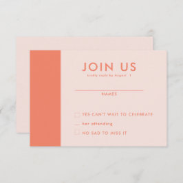 Minimalistische RSVP-Karten für Hochzeiten Einladung