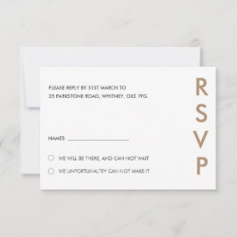 Minimalistische RSVP-Karten für Hochzeiten Einladung