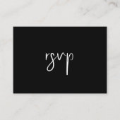 Minimalistische RSVP QR Code-Umschließungskarte fü Begleitkarte (Vorderseite)