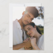 Minimalistische Ruby Red Abgeschieden Names Foto H Einladung (Rückseite)