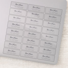 Minimalistische Rückgabeadresse für moderne Schrif Aufkleber