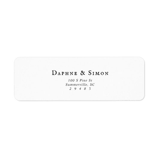 Minimalistische Rücksendeadresse (Vorne)