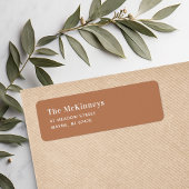 Minimalistische Rücksendeadresse