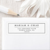 Minimalistische Rücksendeadresse an der Grenze (Insitu)