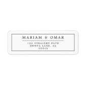 Minimalistische Rücksendeadresse an der Grenze (Vorne)