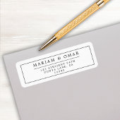 Minimalistische Rücksendeadresse an der Grenze