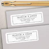 Minimalistische Rücksendeadresse an der Grenze