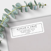 Minimalistische Rücksendeadresse an der Grenze