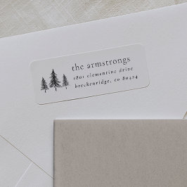 Minimalistische Rücksendeadresse aus schwarzem und