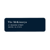 Minimalistische Rücksendeadresse der Marine (Vorne)