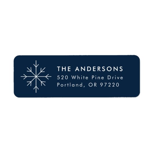 Minimalistische Rücksendeadresse der Seeflotte Sno (Vorne)