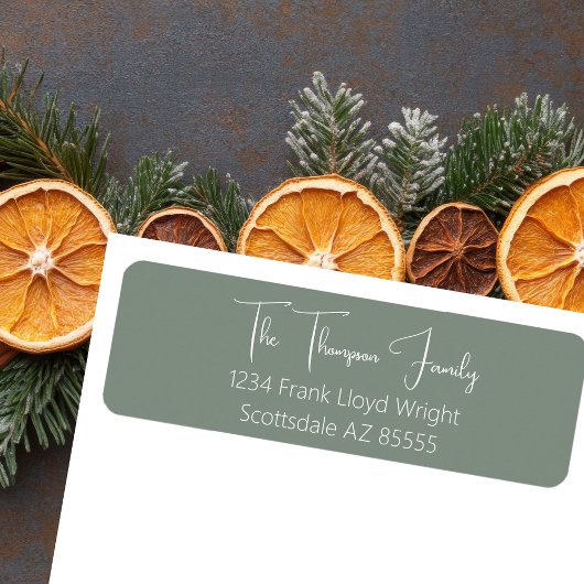 Minimalistische Rücksendeadresse für Elegantes Skr