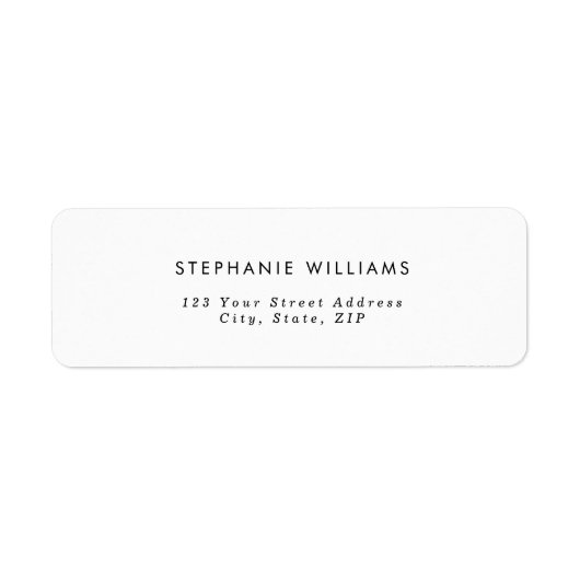 Minimalistische Rücksendeadresse für kleine Untern (Vorne)