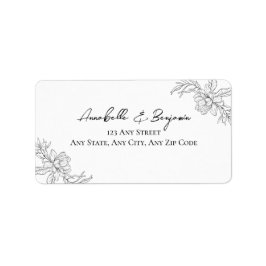 Minimalistische Rücksendeadresse für moderne Blume Adressaufkleber