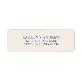 Minimalistische Rücksendeadresse für Navy Blue & C