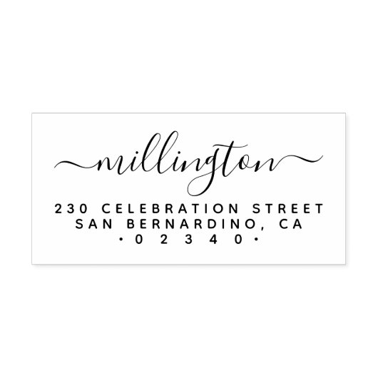 Minimalistische Rücksendeadresse handgeschriebener Gummistempel (Prägung)