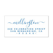 Minimalistische Rücksendeadresse handgeschriebener Permastempel (Design)