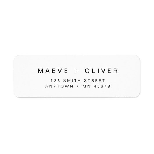 Minimalistische Rücksendeadresse - Modern (Vorne)