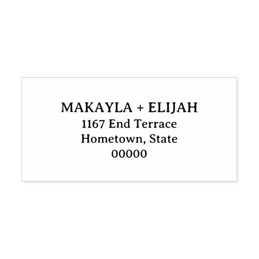 Minimalistische Rücksendeadresse Permastempel (Design)