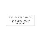 Minimalistische Rücksendeadresse Retro-Schreibmasc Permastempel (Design)