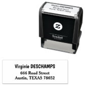 Minimalistische Rücksendeadresse Selbstfarbige Bri Permastempel (Beispiel)