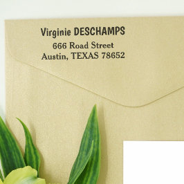 Minimalistische Rücksendeadresse Selbstfarbige Bri Permastempel