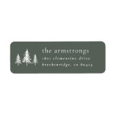 Minimalistische Rücksendeadresse von Grün- und Wei (Vorne)