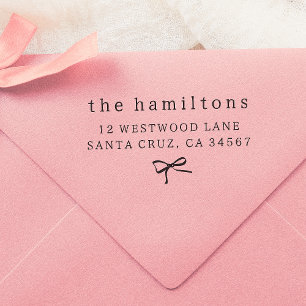 Minimalistische Rücksendeadresse von Hand gezeichn Gummistempel