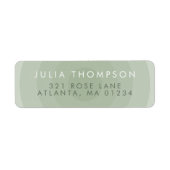 Minimalistische Rücksendeadresse von Sage Green (Vorne)