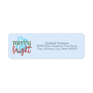 Minimalistische Rücksendeadresse zu Weihnachten