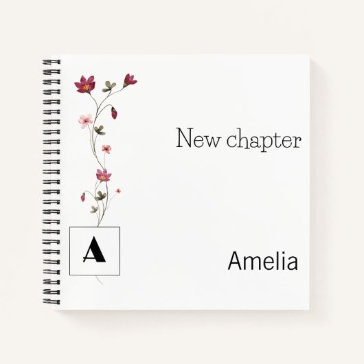 Minimalistische Ruhestandsmonografie Notizblock (Vorderseite)