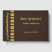 Minimalistische Ruhestandsmusiktastatur Real Foil Gästebuch (Vorderseite)