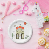 Minimalistische russisch-orthodoxe Kirche Pappteller (Party)