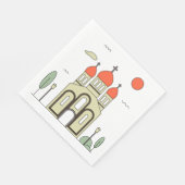 Minimalistische russisch-orthodoxe Kirche Serviette (Ecke)