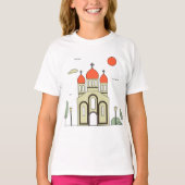 Minimalistische russisch-orthodoxe Kirche T-Shirt (Vorderseite)
