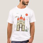 Minimalistische russisch-orthodoxe Kirche T-Shirt (Vorderseite)