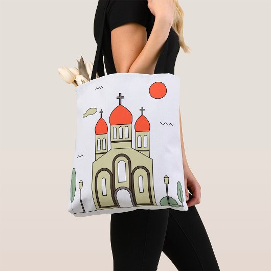 Minimalistische russisch-orthodoxe Kirche Tasche