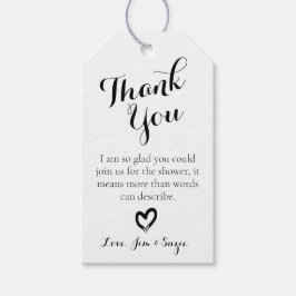 Minimalistische rustikale Babydusche Gefallen Geschenkanhänger