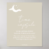 Minimalistische rustikale Babydusche Zeitschrift K Poster (Vorne)