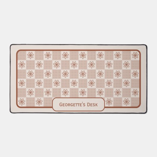 Minimalistische rustikale Blume - Auf Zement überp Schreibtischunterlage (Vorderseite)