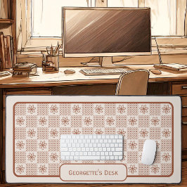 Minimalistische rustikale Blume - Auf Zement überp Schreibtischunterlage