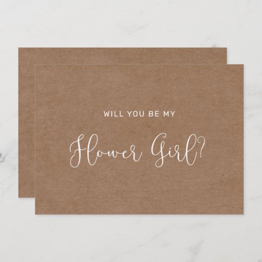 Minimalistische Rustikale Blumenkarte Dankeskarte (Vorne/Hinten)