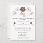 Minimalistische Rustikale Blütenboho Hochzeitseinl Einladung (Vorderseite)