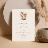 Minimalistische Rustikale Boho Floral Wedding Einladung