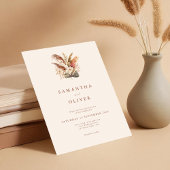 Minimalistische Rustikale Boho Floral Wedding Einladung