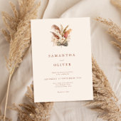 Minimalistische Rustikale Boho Floral Wedding Einladung