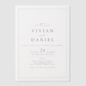 Minimalistische Rustikale Elegante Moderne Einfach Pergament Einladungen (Vorderseite)