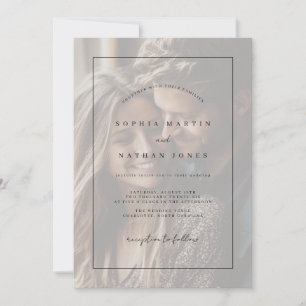 Minimalistische rustikale Foto Rahmen Hochzeitsein Einladung