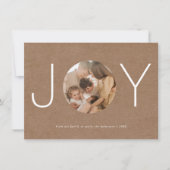 Minimalistische Rustikale Happy Holidays Fotokarte Dankeskarte (Vorderseite)